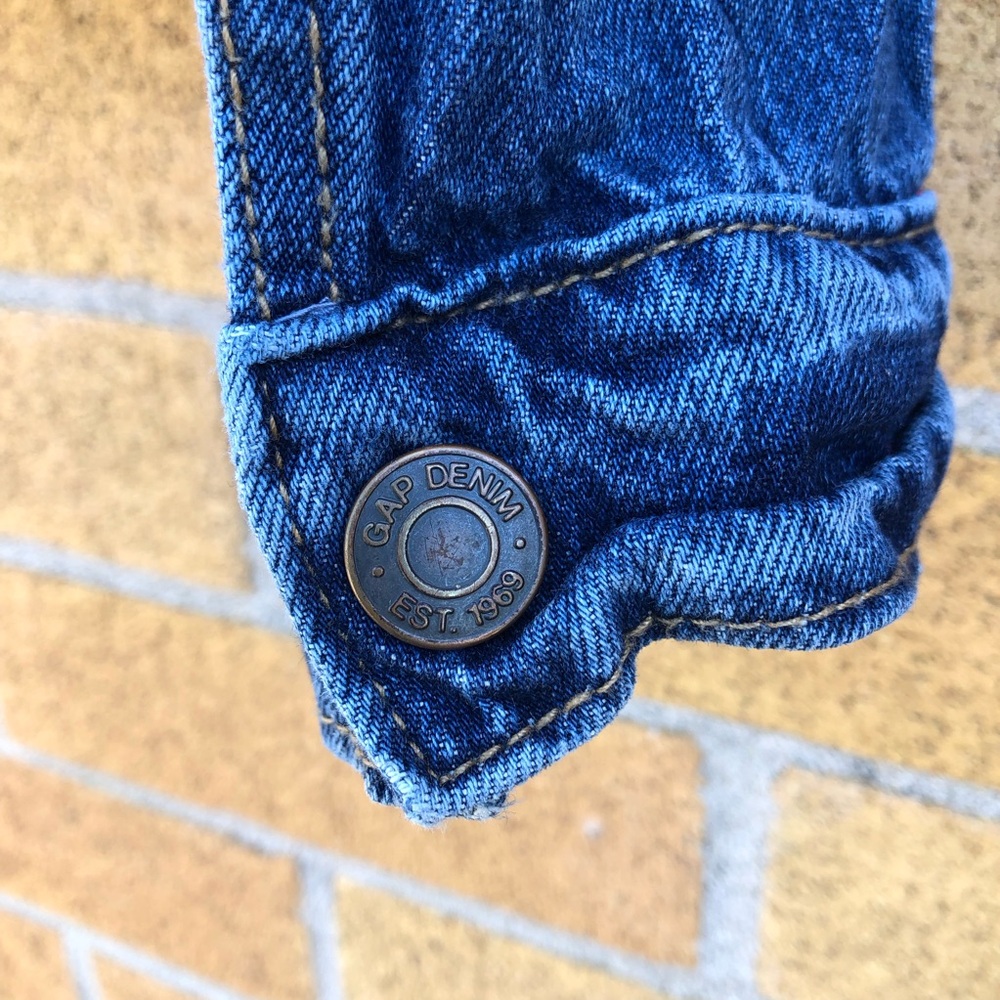 the Smurfs/GAP Kids Rainbow jean jacket sz 6-7 years Small S unique girls coat 🌈 - Picture 8 of 11